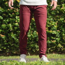 Sapien Pant (Casual Stretch) - Merlot - Front Close Up